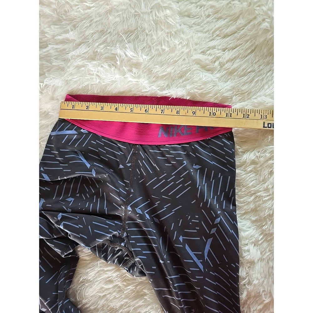 Nike Pro Dri Fit Womens Mid Rise Capri Multicolor Athletic Compression Pants S - Picture 8 of 9